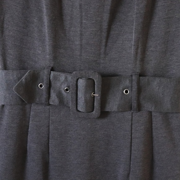 Size 2 H&M Belted Gray Dress - Picture 2 of 4